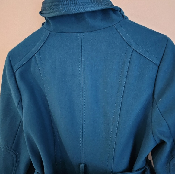 Kenneth Cole New York • Long Peacoat •  Teal •WSize 12 • 60% Wool Blend - Picture 9 of 12